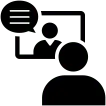 テレワークしているイラスト